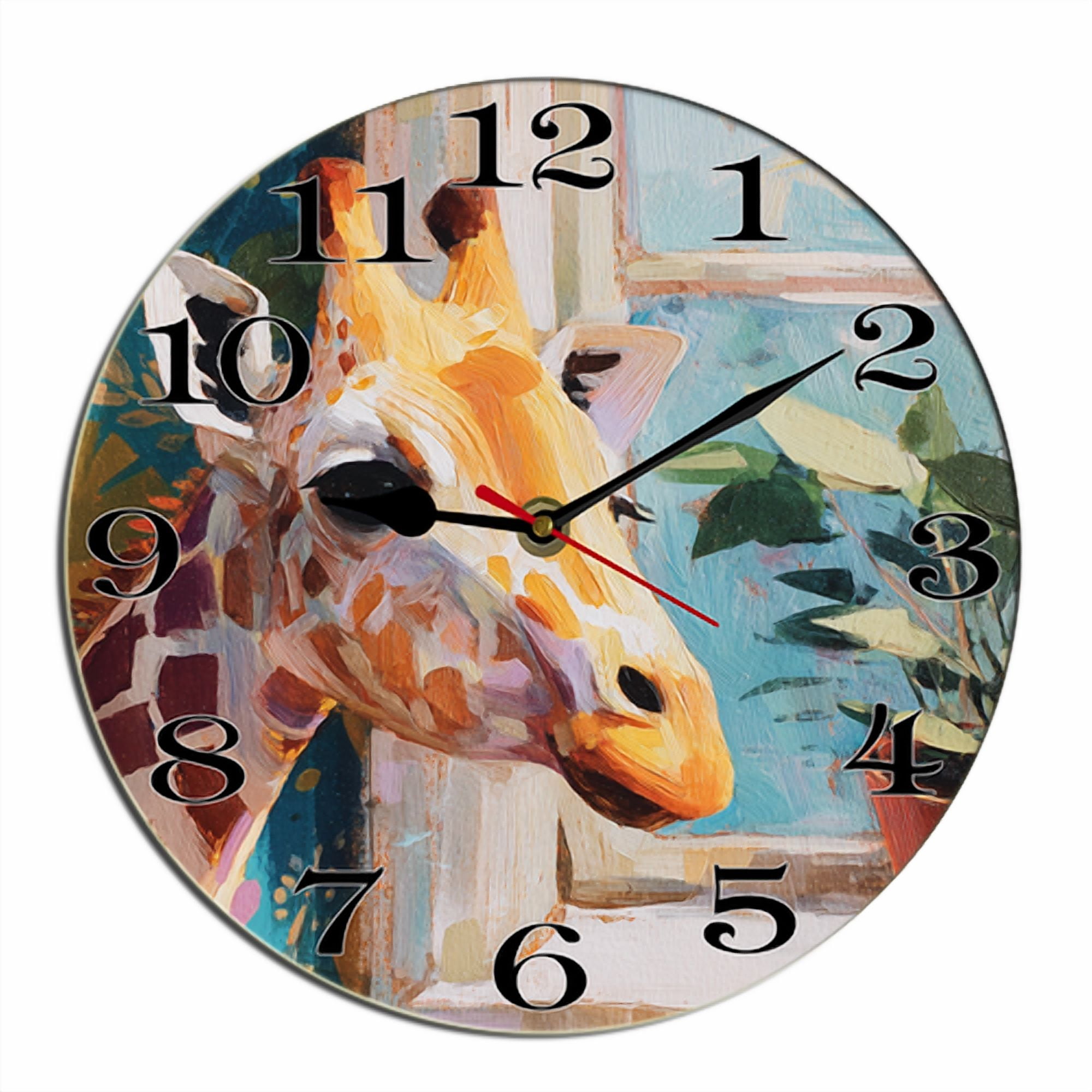 Wall Clock - Animal Filled Noahs Ark 9.8 Inch Silent Non Ticking Modern Round Clocks Battery Operated Classic Bedroom Living Room Office Home Kitchen B Wall Clock - Animal Filled Noahs Ark 9.8 Inch Silent Non Ticking Modern Round Clocks Battery Operated Classic Bedroom Living Room Office Home Kitchen B