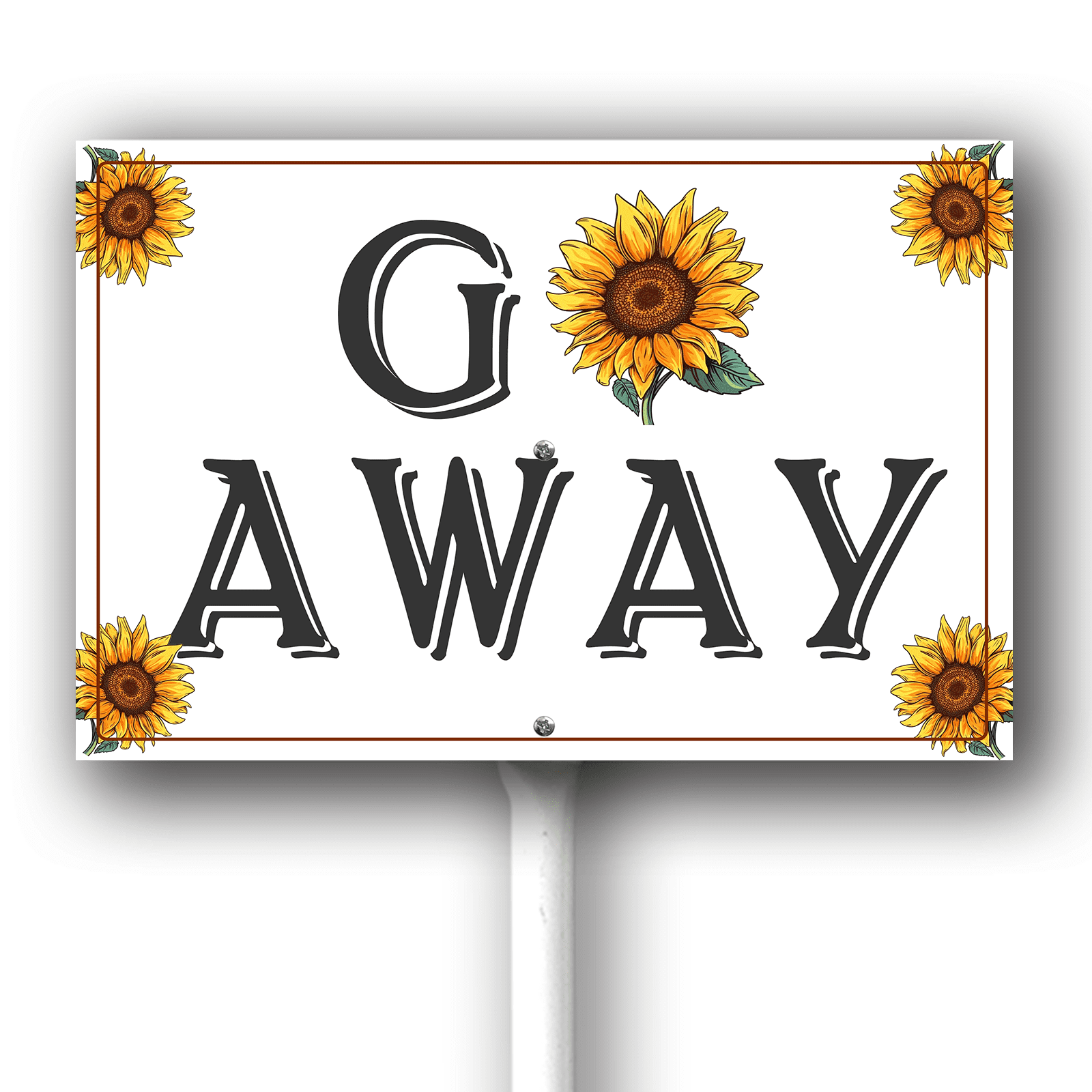 Kurmntregon Go Away Yard Sign With Stake Go Away Go On Git Sign Vintage ...