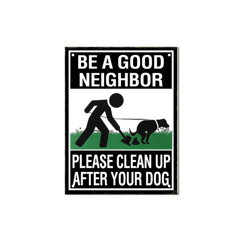 Kurmntregon Be a Good Neighbor Clean Up After Your Dog Aluminium Sign No Peeing No Pooping Dog Metal Sign Wall Hanging Outdoor Aluminum Lawn Grass Street Decorations For Home Garden 12x16 Inch