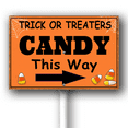 thumbnail image 1 of Kurmntregon Halloween Candy This Way Yard Sign With Stake Right Arrow Indicates Trick Or Treat Rustproof Aluminum Street Outdoor Use Farm Field Decorations Home Garden Lawn Party Garden 8x12", 1 of 5