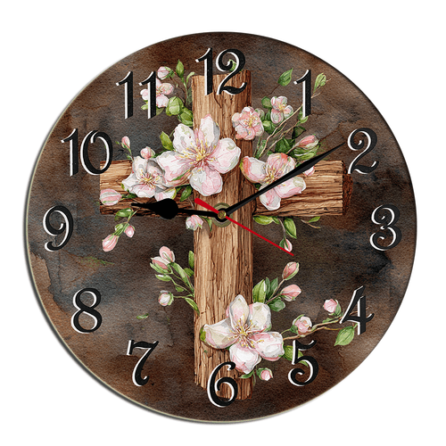 kurmntregon-jesus-cross-wall-clock-spring-easter-christian-religious