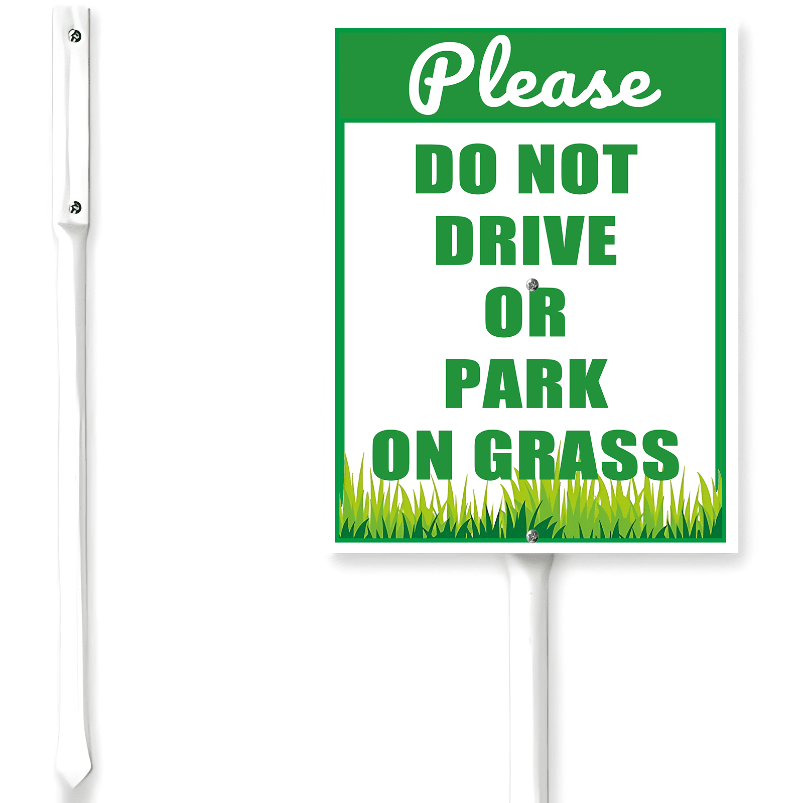 Kurmntregon Keep Off Grass Sign With Stake Do Not Drive Or Park On ...