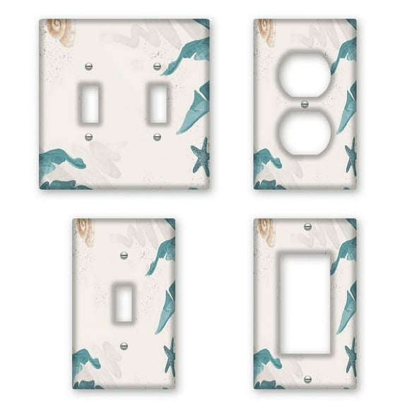 Kurmntregon Light Switch Covers Summer 02 Seasonal Decorative Electrical Wall Plate Receptacle Switchplate Decorate Plug Cover For Bathroom Kitchen Standard Size