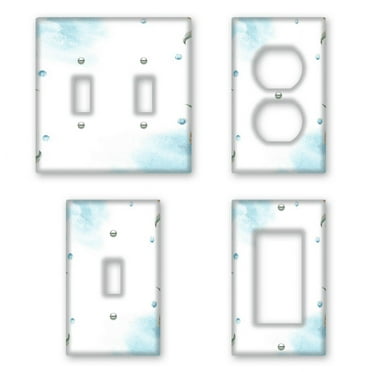 Kurmntregon Light Switch Plates Outlet Covers Eaweeds Seashells Seasonal Wall Plate Switch Plate Covers, Decorative Wall Plates For Light Switches For Bathroom Home Bedroom Decor Standard Size