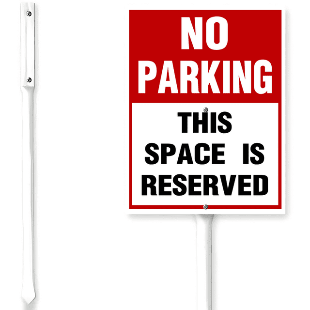 Kurmntregon No Parking Sign With Stake Reserved Parking Sign For Yard ...