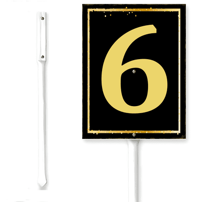 Kurmntregon Number Yard Sign With Stake Number 6 House Lawn Garden ...