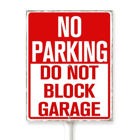 Kurmntregon No Parking Do Not Block Garage Sign With Stake No Parking ...