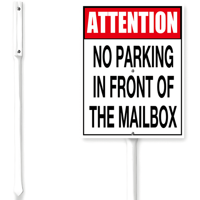 Kurmntregon No Parking In Front Of The Mailbox Sign With Stake Do Not ...