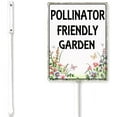 thumbnail image 1 of Kurmntregon Pollinator Friendly Garden Yard Sign Garden Sign With Stake 8x12inch Rustproof Sturdy Aluminum Sign for Outdoor Lawn Grass Garden Wildflowers Decoration, 1 of 8