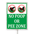 thumbnail image 1 of Kurmntregon No Poop Or Pee Zone Sign With Stake Dog Poop Signs For Lawn Rustproof Outdoor Aluminum Plaque Decorations Yard Supplies For Home Garden Lawn 8x12", 1 of 8