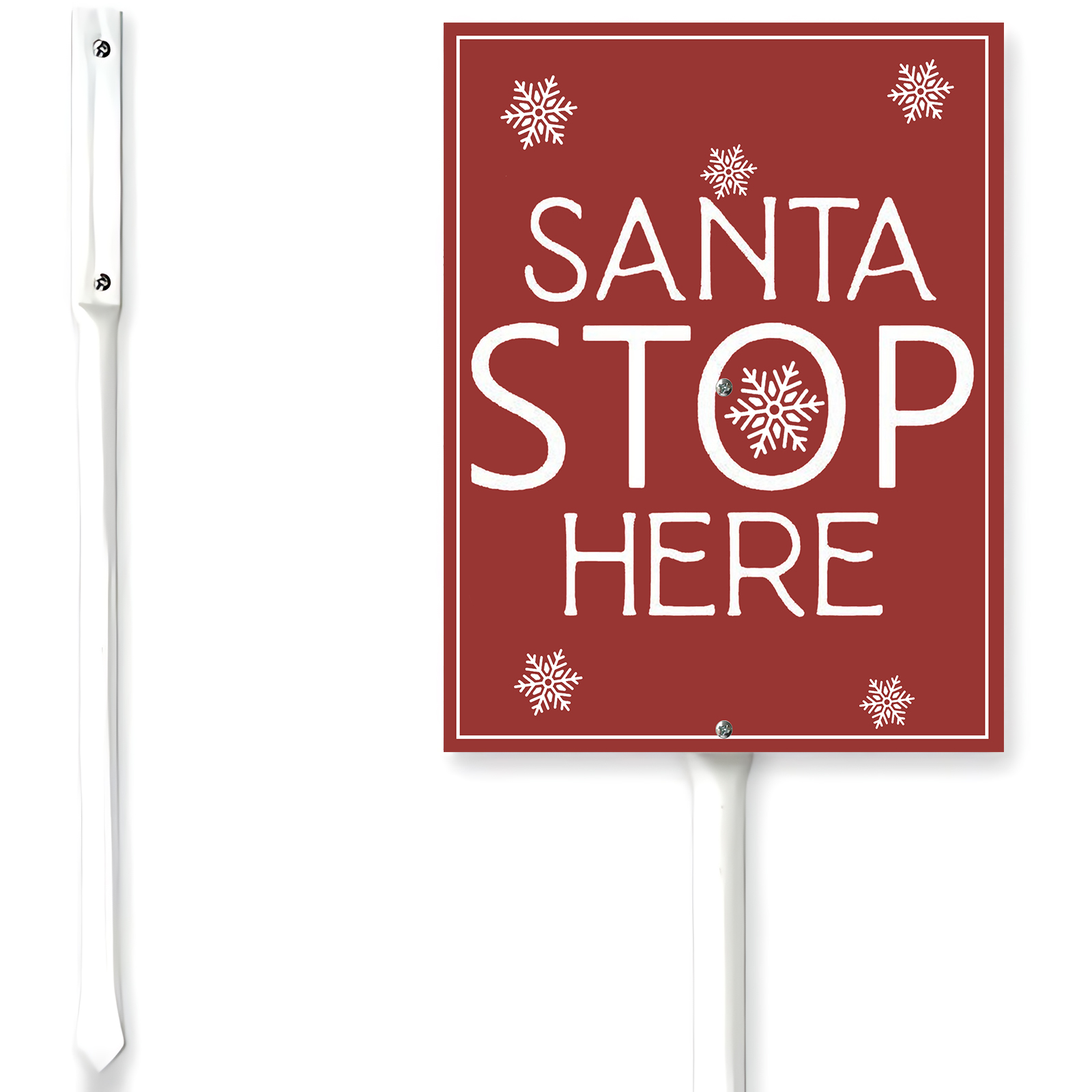 Puppenhaus-Schild 'Santa Stop Here' – Holzschild Für Miniatur-Veranda, Maßstab 1:12, Handgefertigt