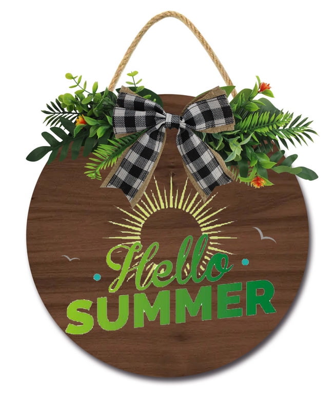 Kurmntregon Summer Decor Design 116 Hello Winter Spring Summer Sign ...