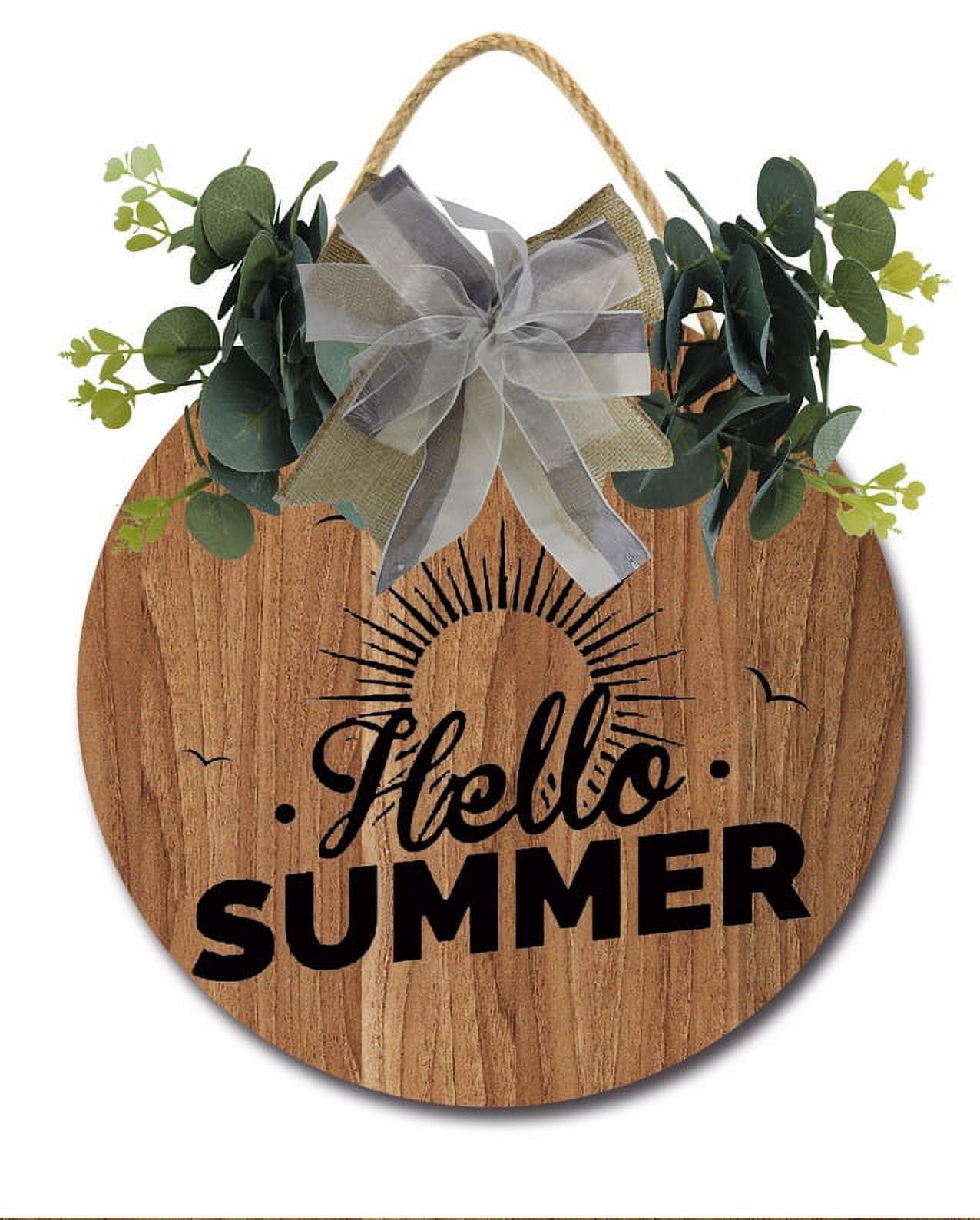 Kurmntregon Summer Decor Style 137 Hello Winter Spring Summer Sign ...
