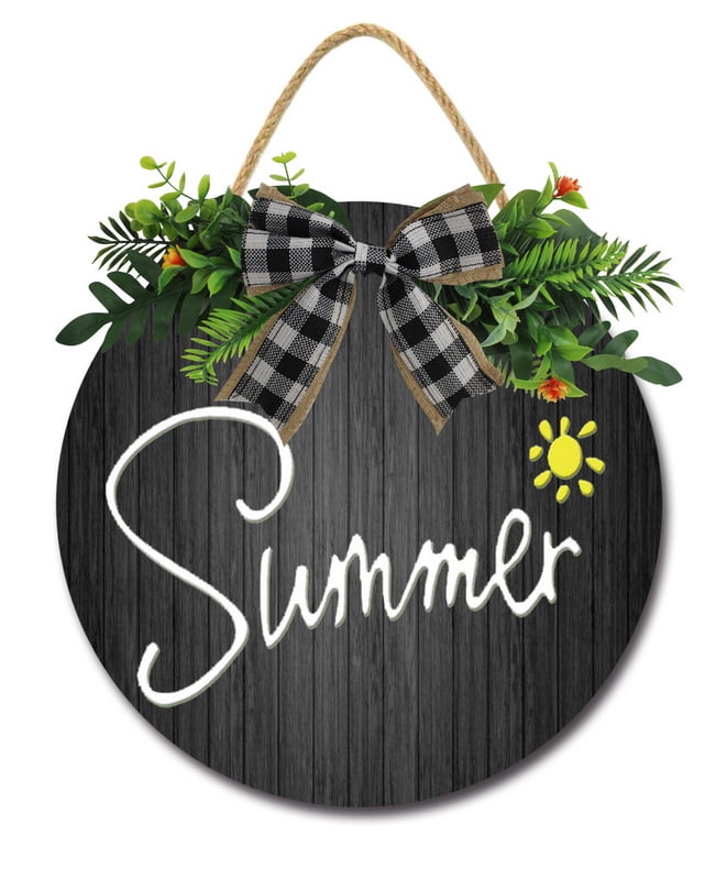 Kurmntregon Summer Signs For Front Door Style 97 Hello Winter Spring ...