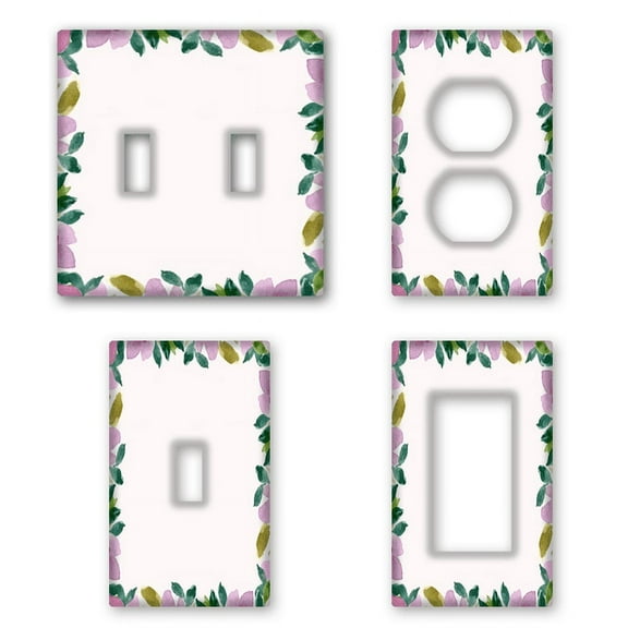 Kurmntregon Switch Plate Cover Spring Floral Seasonal Decorative Light Switch Cover Wall Plate Switch Plate Covers For Home Kitchen Bathroom Standard Size