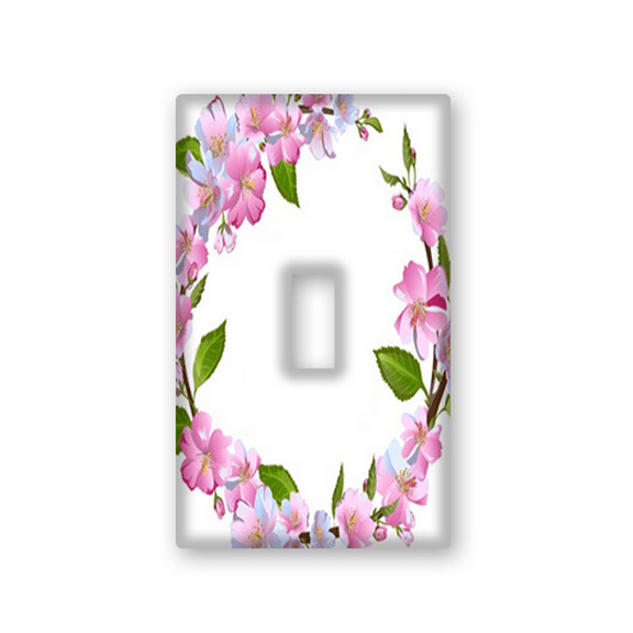 Kurmntregon Switch Plate Covers Spring Floral 1 Gang Light Switch Cover Wall Plate Wallplate Switchplate Decor Lightswitch Faceplate 4.50inx2.76in