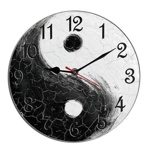 Kurmntregon Tai Chi Yin Yang Wall Clock Chinese Tradition Non Ticking ...