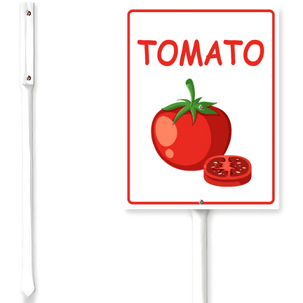 Tomate Sign Kurmntregon Tomato Sign With Stake Vegetable Garden Marker For Yard ...