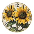 thumbnail image 1 of Kurmntregon Vintage Sunflowers Wall Clock Summer Floral For Kitchen Bathroom Silent Non Ticking Decorative Clock Battery Operated Home Office Living Room Decor Shop Hotel Round 10", 1 of 7