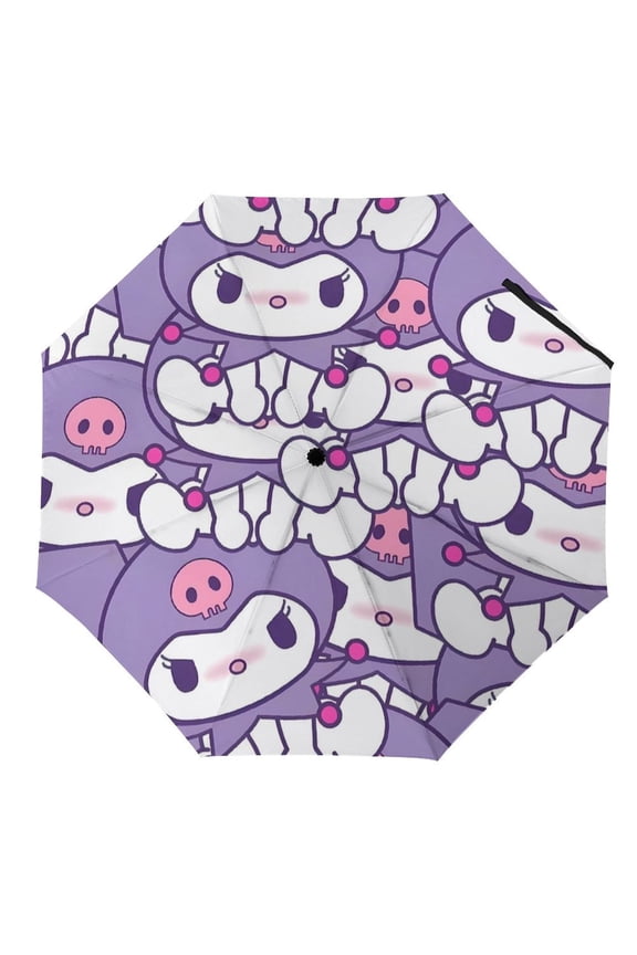 Kuro-mi Umbrella for Adults Teens Kids, Lightweight Windproof Anti Rain Folding Telescopic Umbrella for Travel School Work