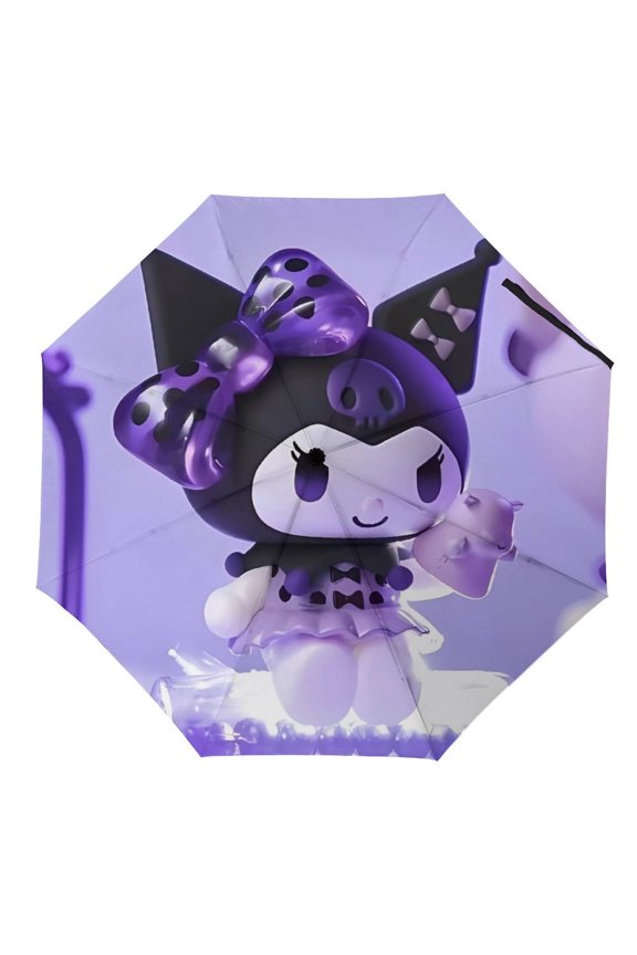 Kuro-mi Umbrella for Adults Teens Kids, Lightweight Windproof Anti Rain Folding Telescopic Umbrella for Travel School Work