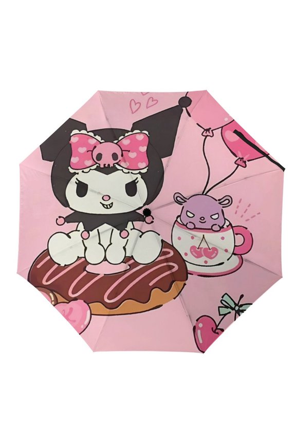 Kuro-mi Umbrella for Adults Teens Kids, Lightweight Windproof Anti Rain Folding Telescopic Umbrella for Travel School Work