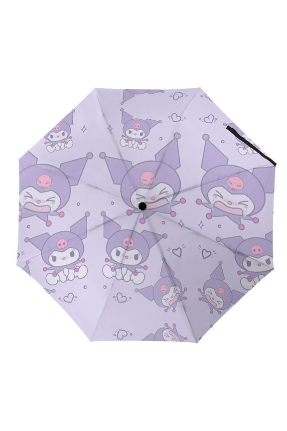 Kuro-mi Umbrella for Adults Teens Kids, Lightweight Windproof Anti Rain Folding Telescopic Umbrella for Travel School Work