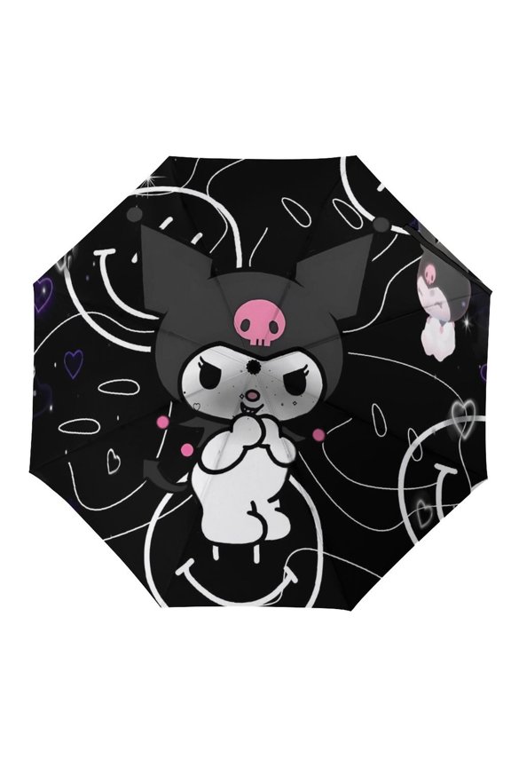 Kuro-mi Umbrella for Adults Teens Kids, Lightweight Windproof Anti Rain Folding Telescopic Umbrella for Travel School Work