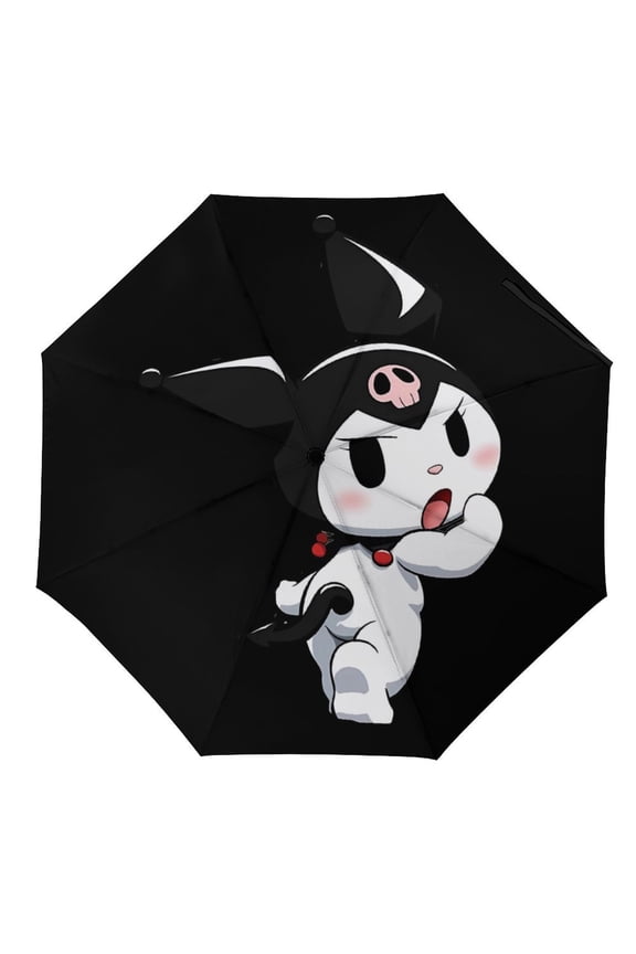 Kuro-mi Umbrella for Adults Teens Kids, Lightweight Windproof Anti Rain Folding Telescopic Umbrella for Travel School Work