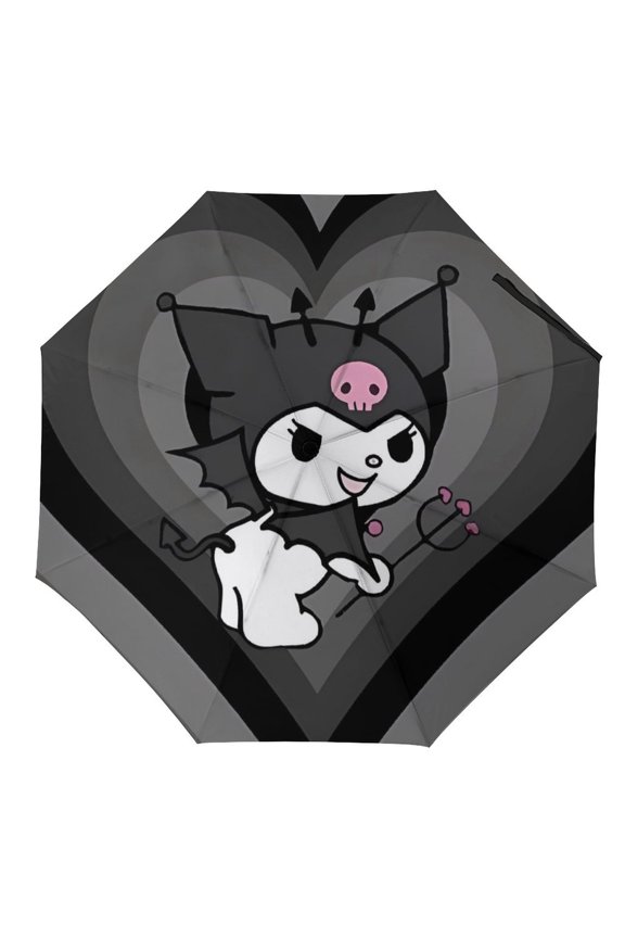 Kuro-mi Umbrella for Adults Teens Kids, Lightweight Windproof Anti Rain Folding Telescopic Umbrella for Travel School Work