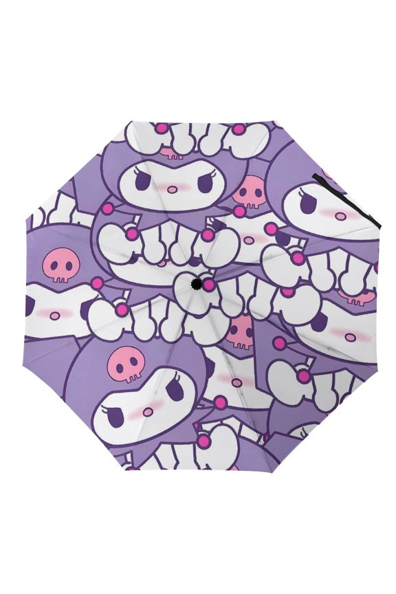 Kuro-mi Umbrella for Adults Teens Kids, Lightweight Windproof Anti Rain Folding Telescopic Umbrella for Travel School Work