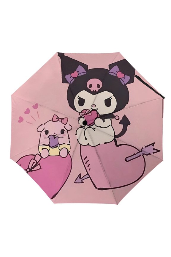 Kuro-mi Umbrella for Adults Teens Kids, Lightweight Windproof Anti Rain Folding Telescopic Umbrella for Travel School Work