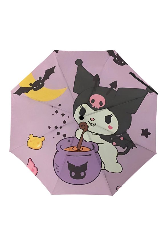 Kuro-mi Umbrella for Adults Teens Kids, Lightweight Windproof Anti Rain Folding Telescopic Umbrella for Travel School Work