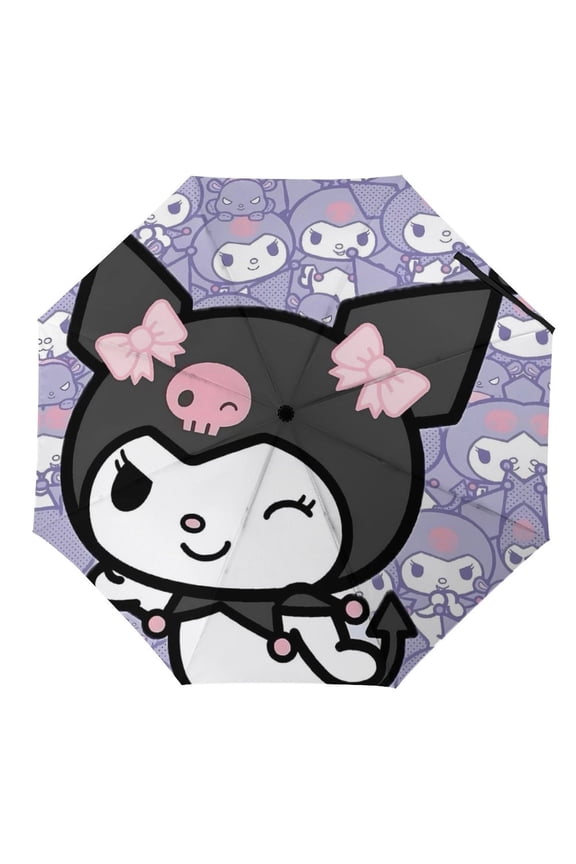 Kuro-mi Umbrella for Adults Teens Kids, Lightweight Windproof Anti Rain Folding Telescopic Umbrella for Travel School Work