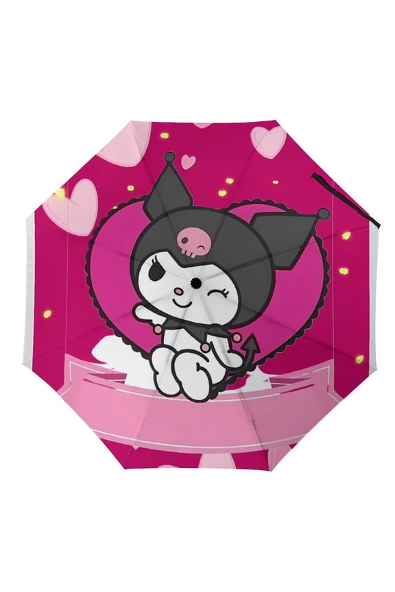 Kuro-mi Umbrella for Adults Teens Kids, Lightweight Windproof Anti Rain Folding Telescopic Umbrella for Travel School Work