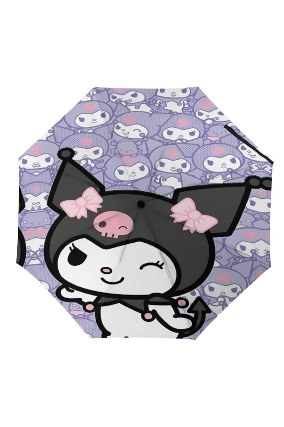 Kuro-mi Umbrella for Adults Teens Kids, Lightweight Windproof Anti Rain Folding Telescopic Umbrella for Travel School Work