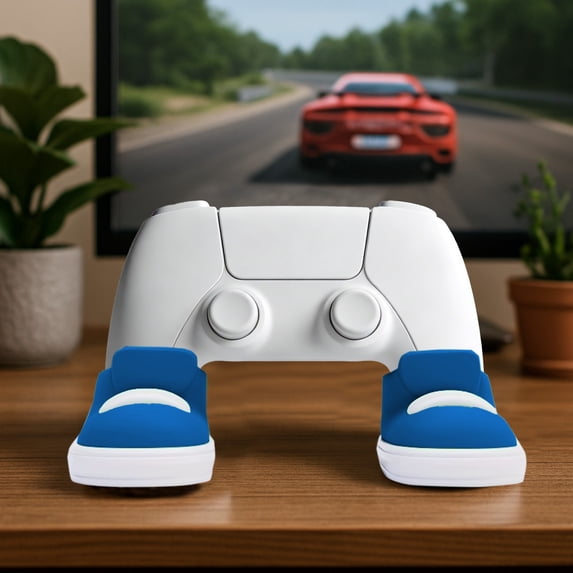 Kuroiy 2PC Miniature Shoe Shaped Game Controller Stand | Whimsical Plastic Desk Organizer | Novelty Storage Display | Space-Saving Gaming Accessory | 3.74x1.77in | Unique Fun Gift
