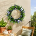 thumbnail image 1 of Kuroiy Artificial Greenery Spring Wreath for Front Door | Realistic Winter Foliage & Berries | Indoor Outdoor Wall Decor | Modern Holiday Accent | 15-16in | 1 Pack, 1 of 6
