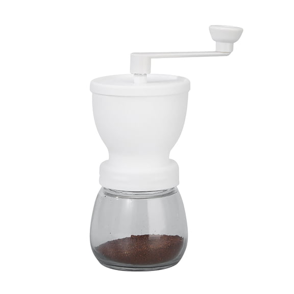 Kuroiy Ceramic Manual Coffee Grinder | Hand Grinder Coffee Machine | Adjustable Thickness | Transparent Container | Washable Core | Father's Day Gift | Consistent Grind | Ergonomic Design