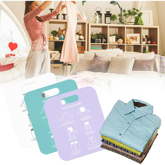 Kuroiy Clothes Folding Board | Flip-Style Folding Tool for Shirts & T-Shirts | Durable Plastic | Quick Fold & Space-Saving | Lightweight & Portable | Home & Travel | 1 Pack