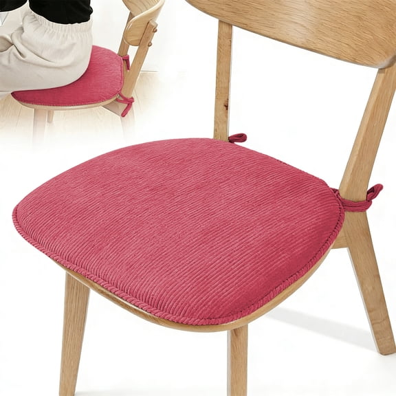 Kuroiy Corduroy Office Chair Cushion | Thickened Soft Cotton-Spandex Seat Pad | Cozy Winter Furry Support | Non-Slip Removable Washable Cover | 43x41x3cm | 1 Piece