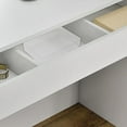 thumbnail image 1 of Kuroiy Drawer Organizer | Desk Cabinet Compartment Plastic Storage Box White | Multi-Size Rectangular Insert | Built-In Stationery Sorting | Sleek Durable PET Transparent Easy-Clean Design, 1 of 6