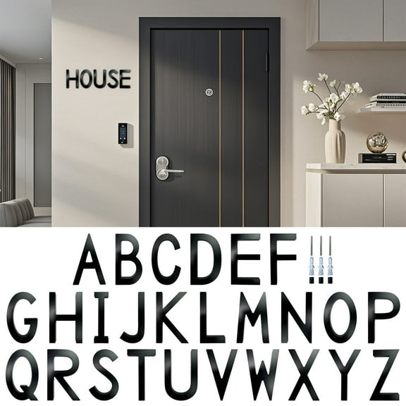 Kuroiy Floating Acrylic House Numbers | Modern Weather-Resistant Address Digits & Letters | Custom Font & Color Options | Pre-Drilled Mounting Holes & Hardware | Sleek, Fade-Resistant Signage