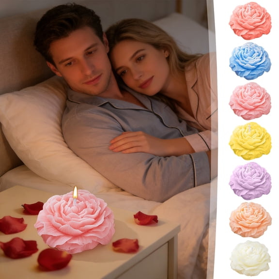 Kuroiy Flower Aroma Candle, Simulated Flower Ornament, Long-Lasting Scented Wax, Romantic Home Decor, Elegant Packaging, Modern and Vintage Style, 1 Piece, Gift Idea