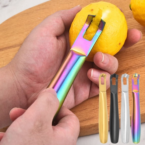 Kuroiy Lemon Zester Grater | Stainless Steel Hollow Handle Kitchen Tool | Citrus, Lemon, Lime, Ginger, Cheese, Garlic Grater | Durable Barware Accessory