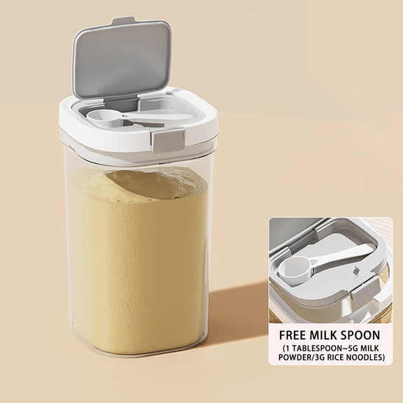 Kuroiy Milk Powder Storage Container | Food-Grade Airtight Light-Proof Can | Large Capacity Portable Dry Food Organizer | Easy Clean Reusable Lid | 1 Sealed Can