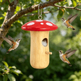 thumbnail image 1 of Kuroiy Outdoor Hanging Birdhouse Natural Wood, Small Birds Nesting Box Shelter, Backyard Garden Decor, Durable Rainproof White 12x4.7cm Easy Clean, Attracts Wildlif, 1 of 7