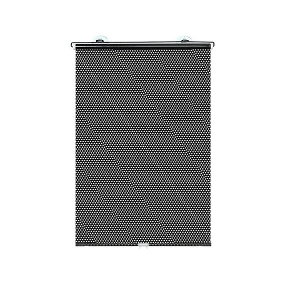 Kuroiy Pleated Retractable Window, Suction Cup Sun Shade, Aluminum Film Insulated Privacy Shade, Black, Heat Protection, 45x125cm, For Car Home Kitchen Office