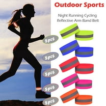 Kuroiy Reflective Armband Set | 8-Pack Adjustable Elastic Sports Bands | 360° Visibility for Night Running, Cycling, Outdoor Activities | Washable | 13.8x1.6in | Lightweight