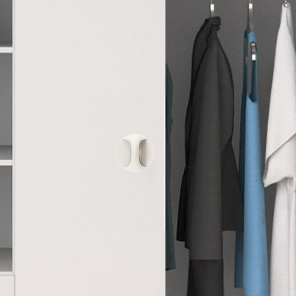 Kuroiy Round Self-Adhesive Cabinet Door Handle | No-Drill Pulls | Non-Marking Plastic | Easy Install | For Sliding Door, Drawer, Closet, Window | Strong Paste | 2.5" | Blue, Green, White